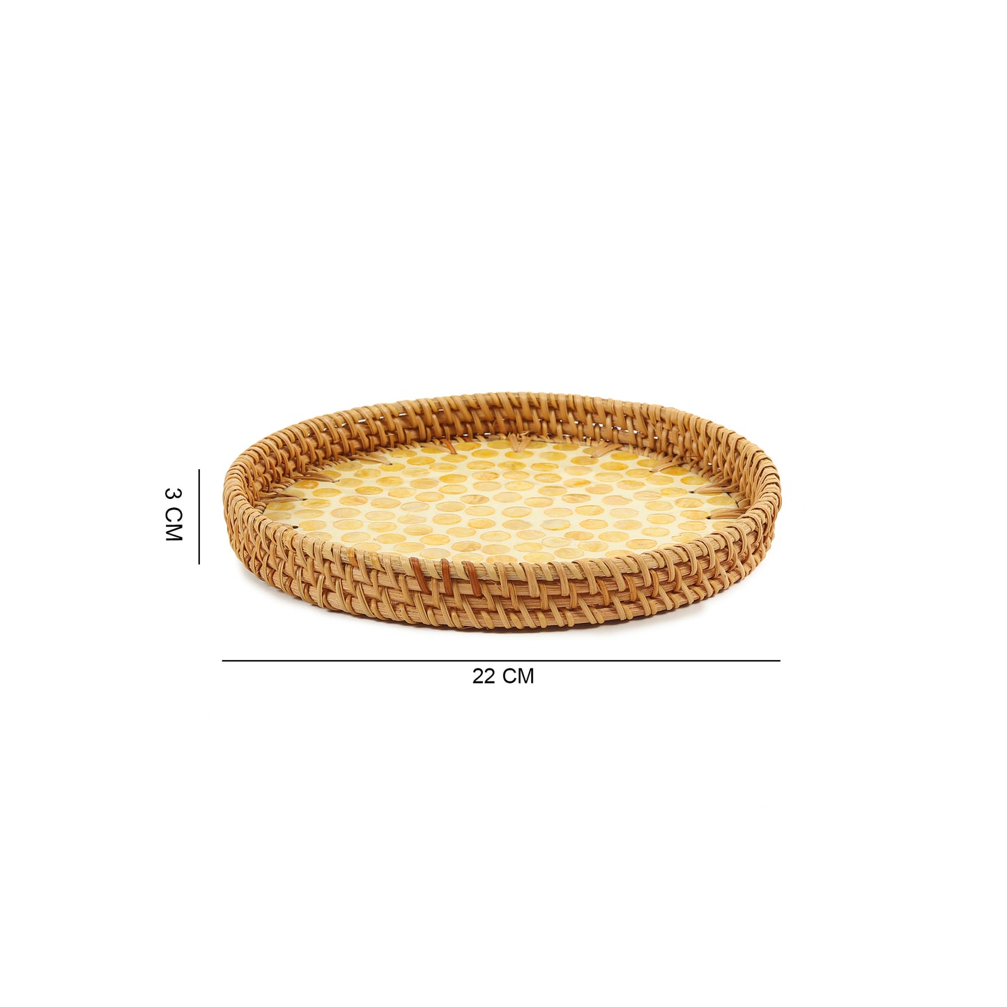 Round Rattan Tray | Decorative Tray | Cane Gift Hamper Tray | Serving Tray