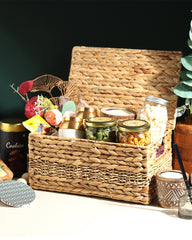 Seagrass Storage Boxes & Basket with Metal Frame