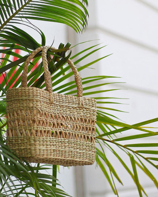 Panier à provisions en jonc de mer - Petit