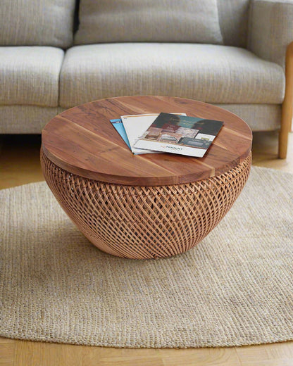 Rattan Coffee Table | Cane Round Table | Rattan Stool | Coffee Table