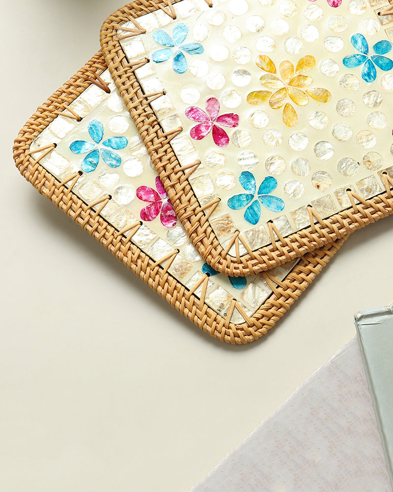 Mother of Pearl Placemats | Decorative Table Mats for Dining & Living Room