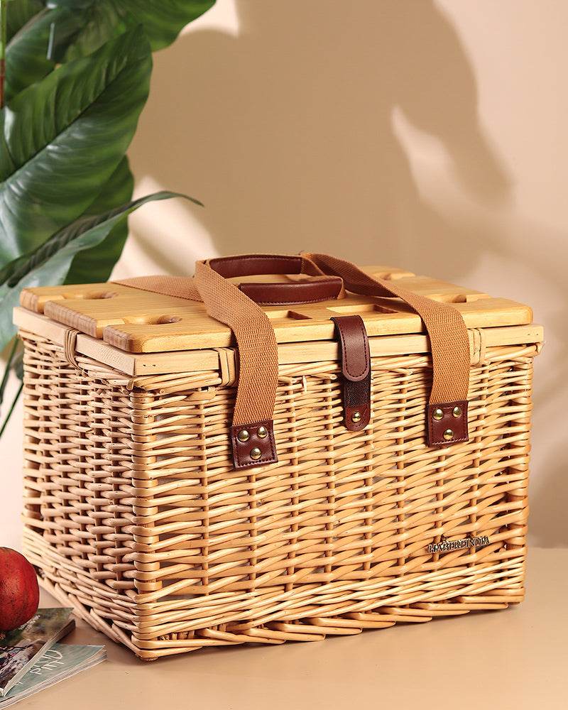 Large Picnic Basket | Wicker Picnic Basket | Picnic Basket 