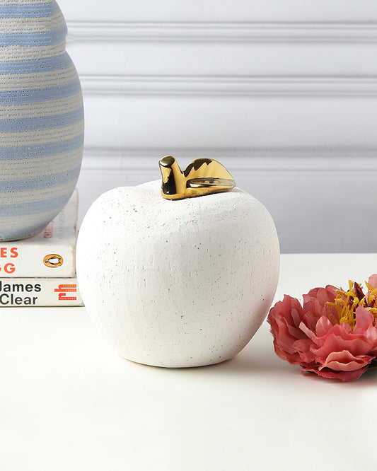 Ceramic Apple Shaped Showpiece | Gifting Figurine | Showpiece for Home & Office