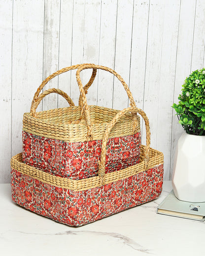 Seagrass Fruit Hamper Basket - Set of 2