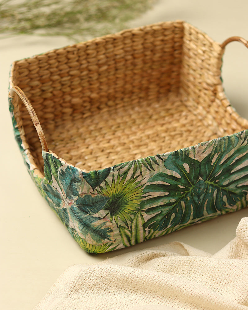 Seagrass Round Handle Basket | Cane Hamper Basket