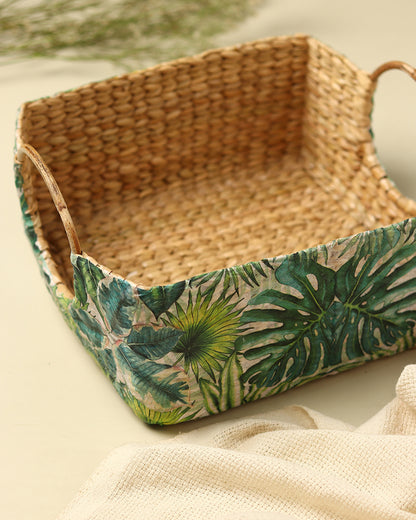 Seagrass Round Handle Basket | Cane Hamper Basket