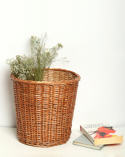 Wicker Dustbin/Planter Basket