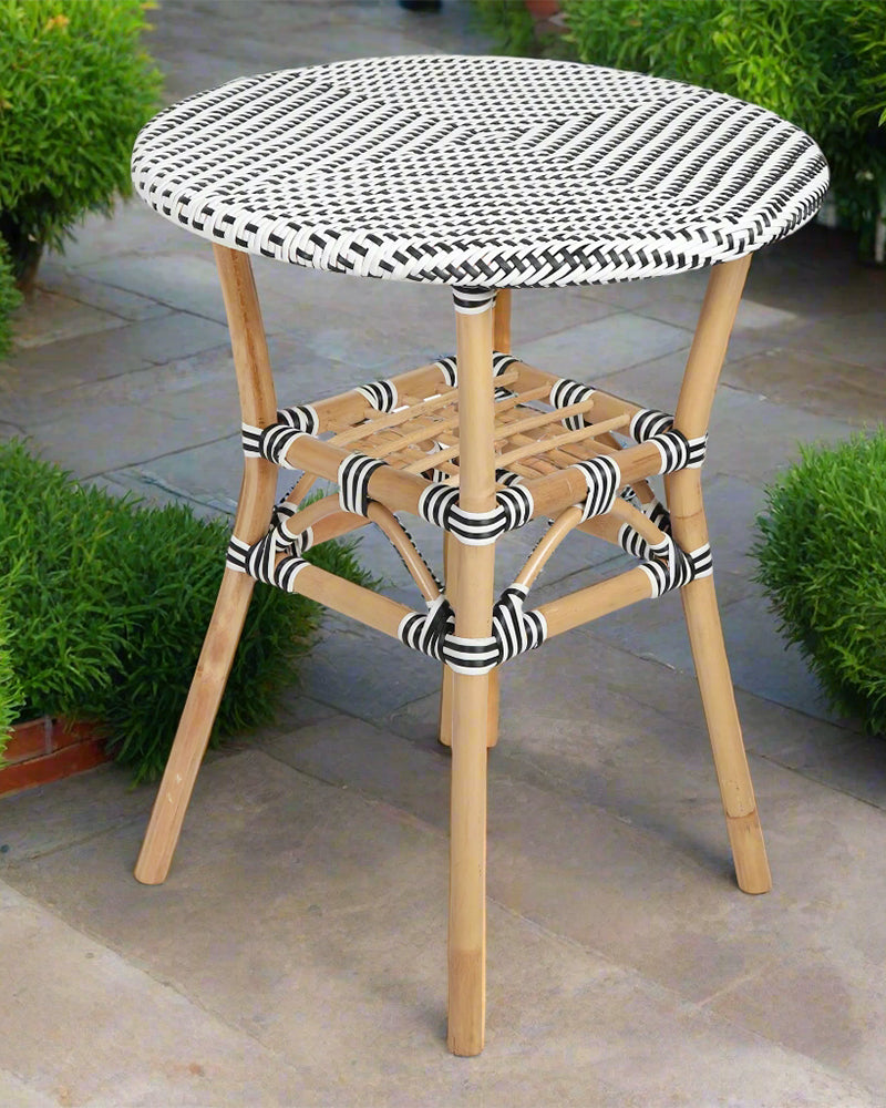 Bistro Rattan Table | Cane Round Table | Rattan Stool | Side Table