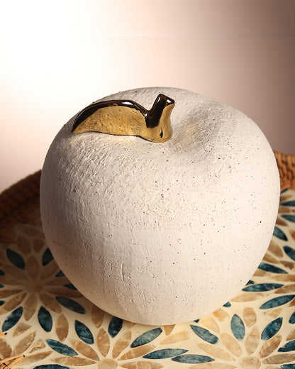 Ceramic Apple Shaped Showpiece | Gifting Figurine | Showpiece for Home & Office