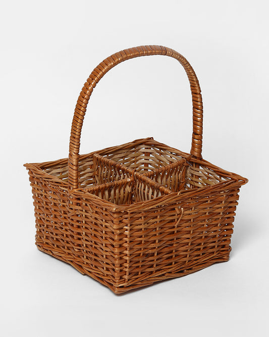 Wicker 4-Section Organiser Tray