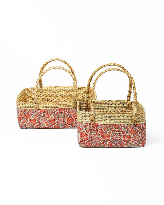 Seagrass Fruit Hamper Basket - Set of 2