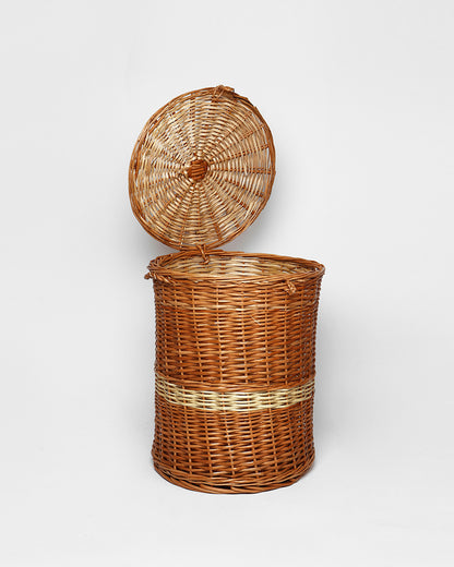 Wicker Laundry Basket With Lid