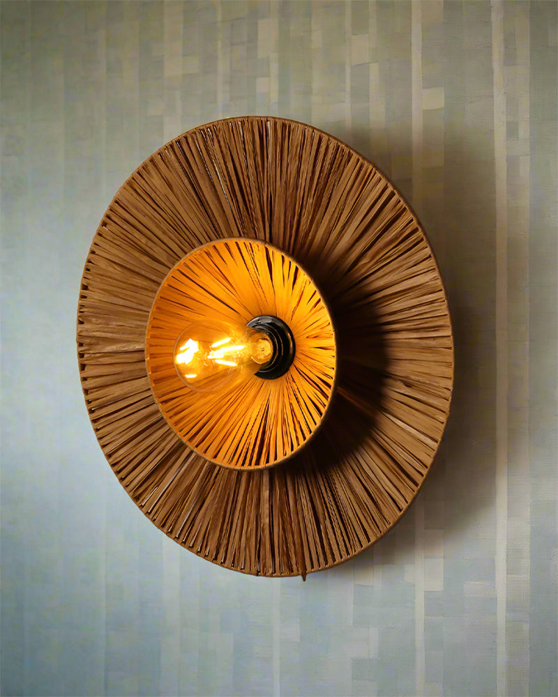 Raffia Wall Lamp | Paper Lamp