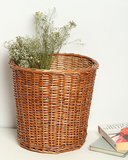 Wicker Dustbin/Planter Basket - Set of 2