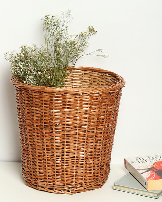 Panier Poubelle/Jardinière en Osier - Lot de 2