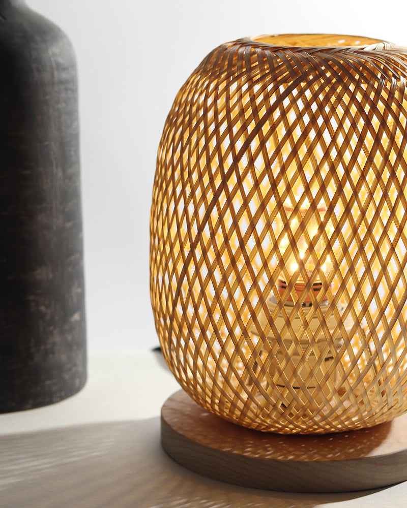 Bamboo Table Lamp | Cane Table Lamp