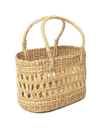 Seagrass Fruit Hamper Basket Oval - Jali