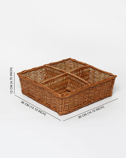 Wicker Storage & Organiser Tray