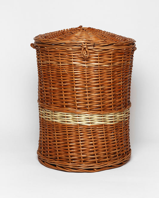 Wicker Laundry Basket With Lid