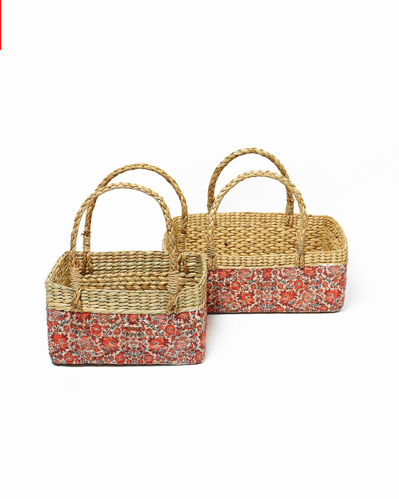 Seagrass Fruit Hamper Basket - Set of 2