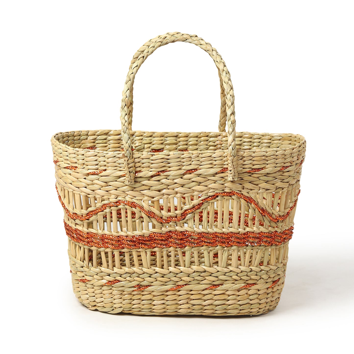 Seagrass Jali Shopping Basket