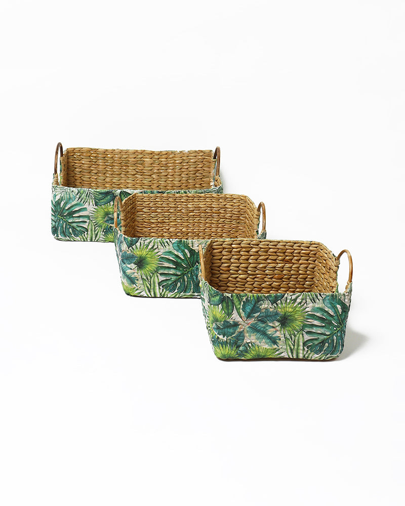 Cane Handle Storage Trays - Set of 3