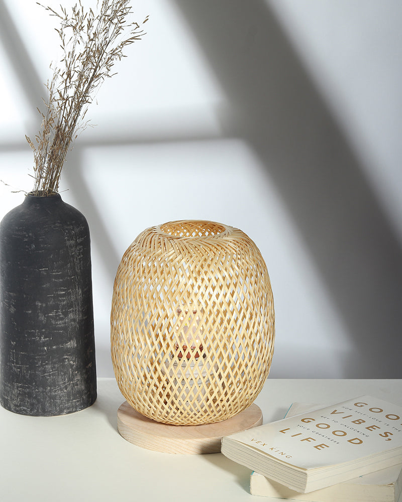 Bamboo Table Lamp | Cane Table Lamp