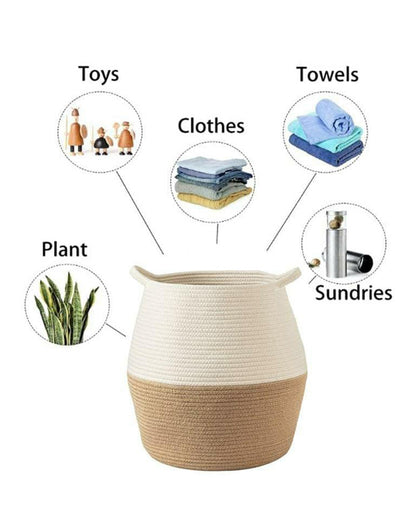 Cotton Laundry Storage Basket