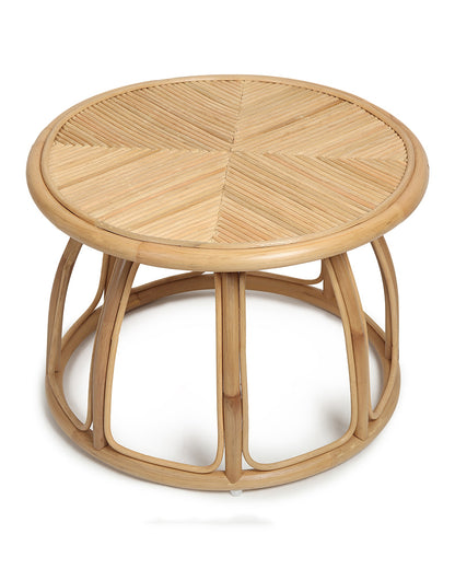 Hobo Rattan Table | Cane Round Table | Rattan Stool | Side Table