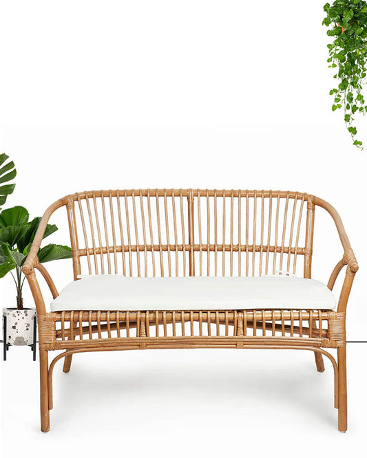 Bira Bamboo Cane Sofa With Cushion | Rattan Garden Sofa | Bamboo Cane Sofa