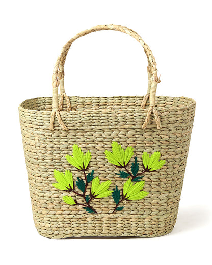 Seagrass Shopping Basket | Embroidery Basket