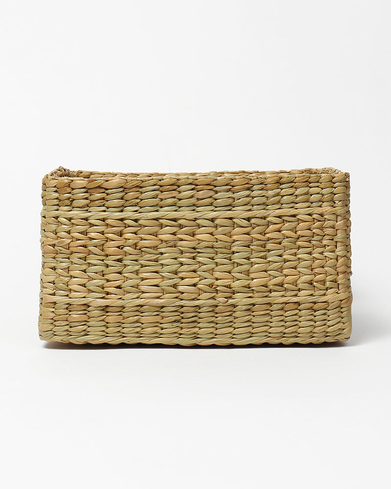 Panier d'étagère en jonc de mer