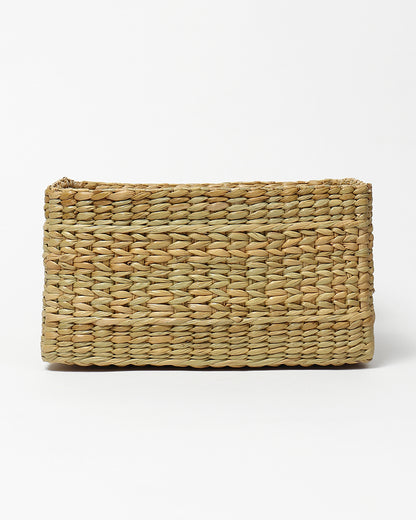 Panier d'étagère en jonc de mer