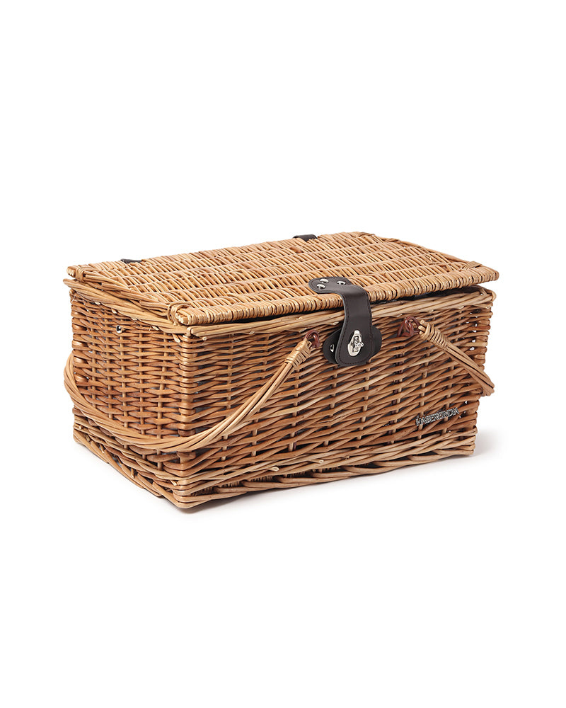 Wicker Hamper With Folding Table | Picnic Hamper Set | Wicker Picnic Basket For 4