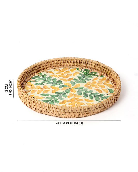 Decorative Tray | Tray For Gifting | Round Tray | Bamboo Tray | Tray For Kitchen Organizer