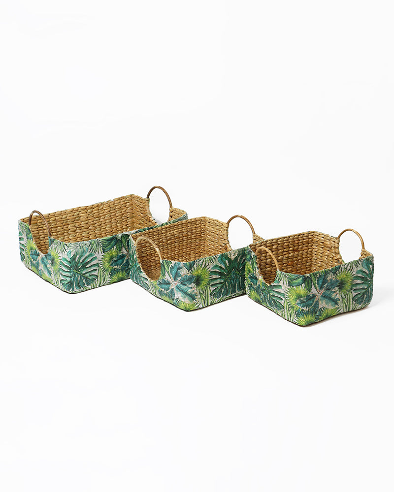 Cane Handle Storage Trays - Set of 3