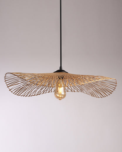 Bamboo Rattan Pendant Lampshade - Lattice