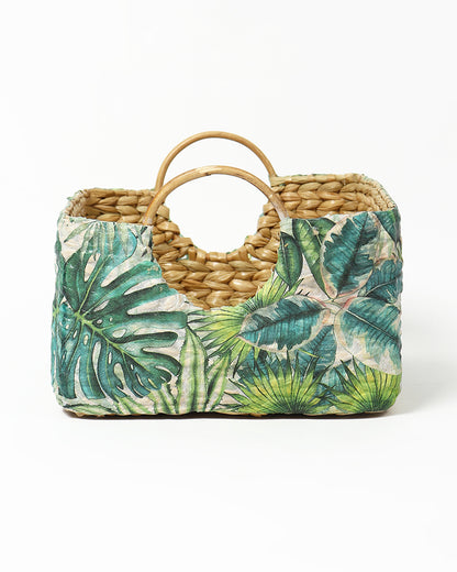 Seagrass Round Handle Basket | Cane Hamper Basket