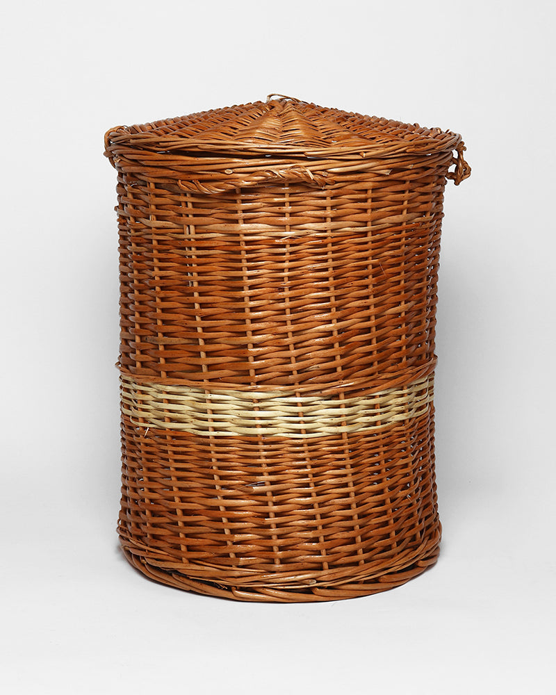 Wicker Laundry Basket With Lid