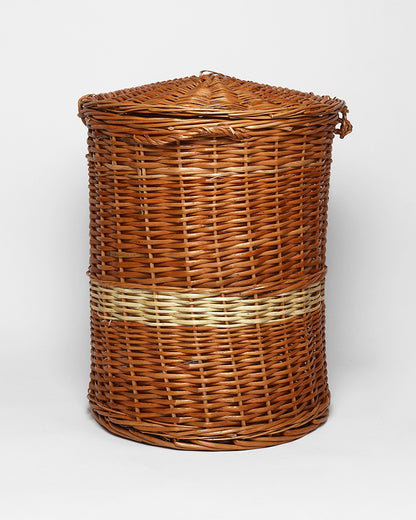 Wicker Laundry Basket With Lid