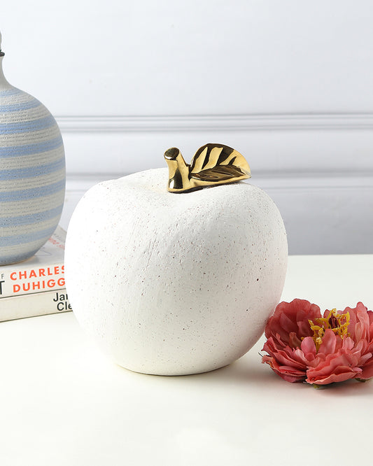 Ceramic Apple Shaped Showpiece | Gifting Figurine | Showpiece for Home & Office