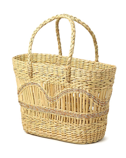 Seagrass Jali Shopping Basket