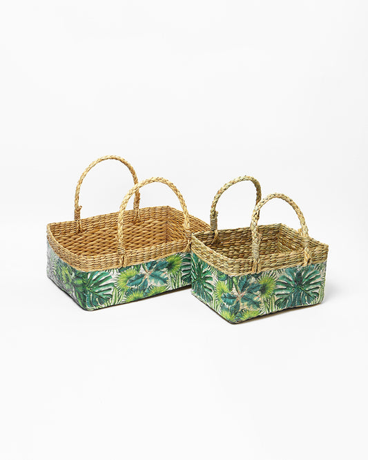 Seagrass Fruit Hamper Basket - Set of 2