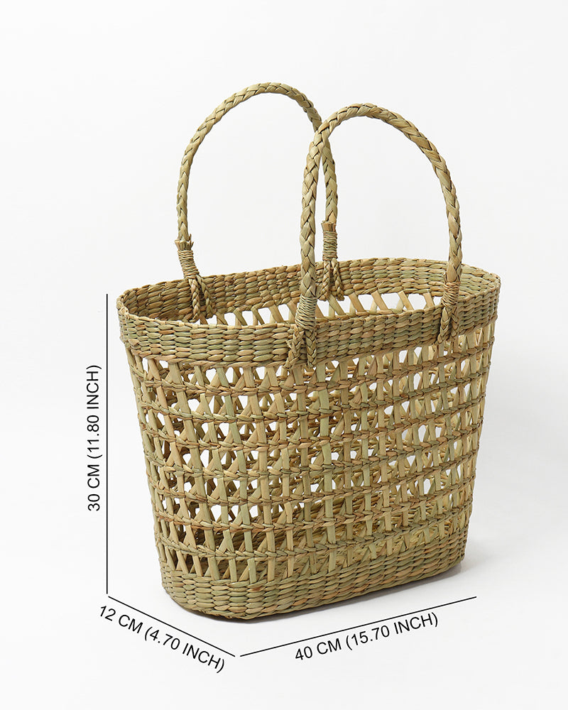 Seagrass Shopping Basket (Jali)