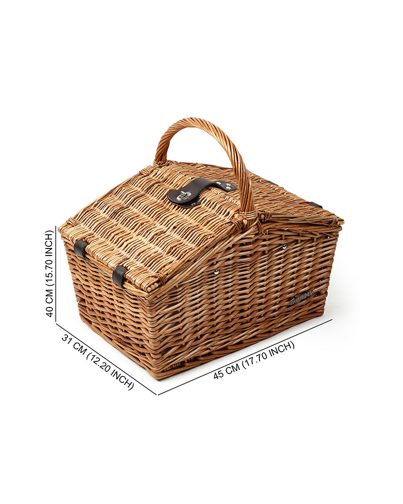 Wicker Picnic Basket With Cutlery |  Wicker Picnic Basket With Crockery | Large Picnic Basket