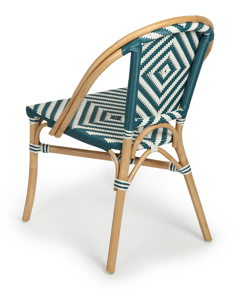 Green Bistro Bamboo Chair | Rattan Chair | Cane Furniture