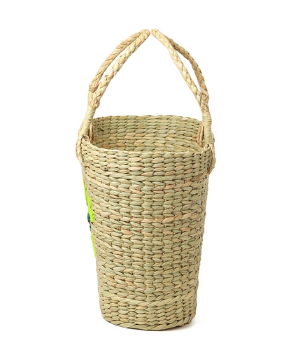 Seagrass Shopping Basket | Embroidery Basket