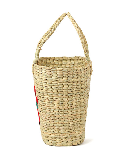 Seagrass Shopping Basket | Embroidery Basket