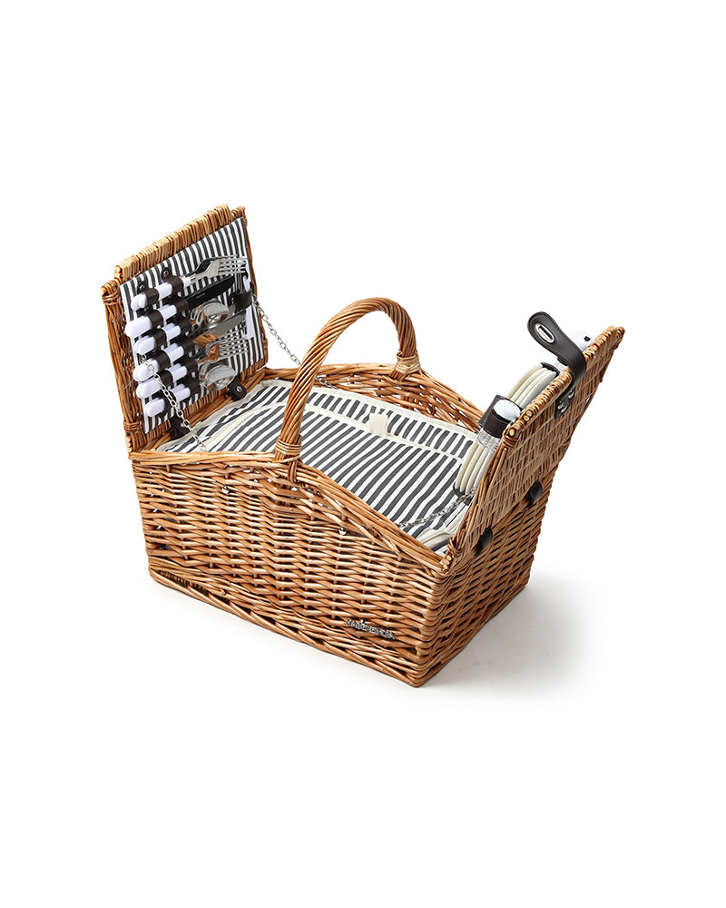 Wicker Picnic Basket With Cutlery |  Wicker Picnic Basket With Crockery | Large Picnic Basket