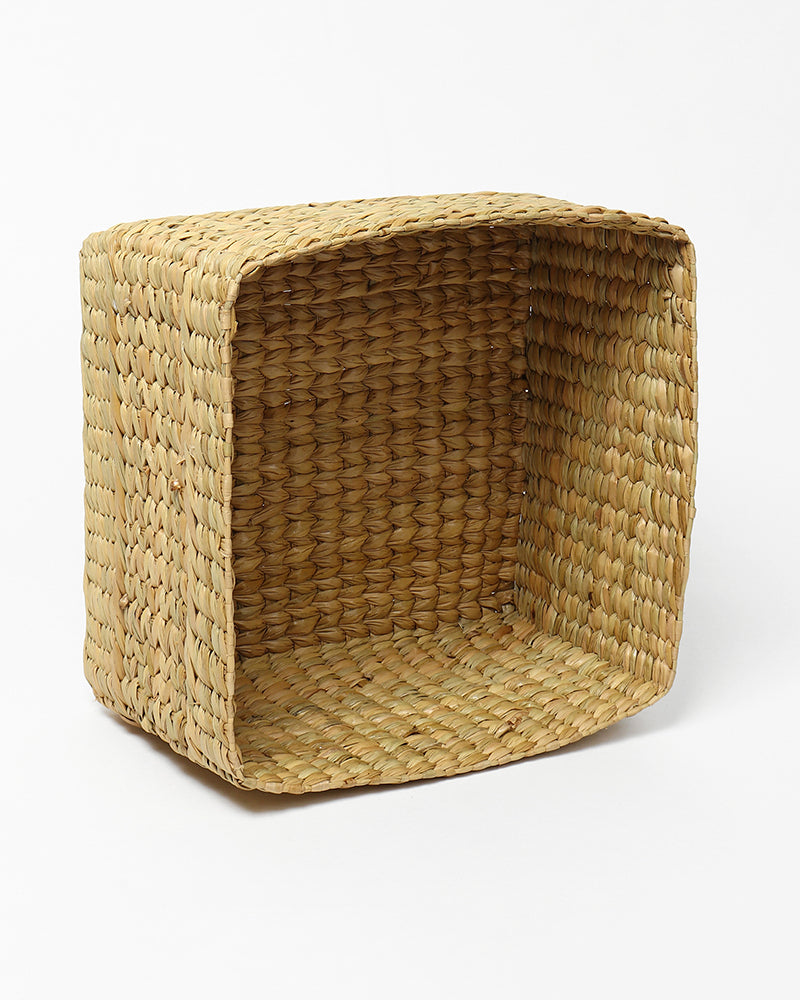 Panier d'étagère en jonc de mer